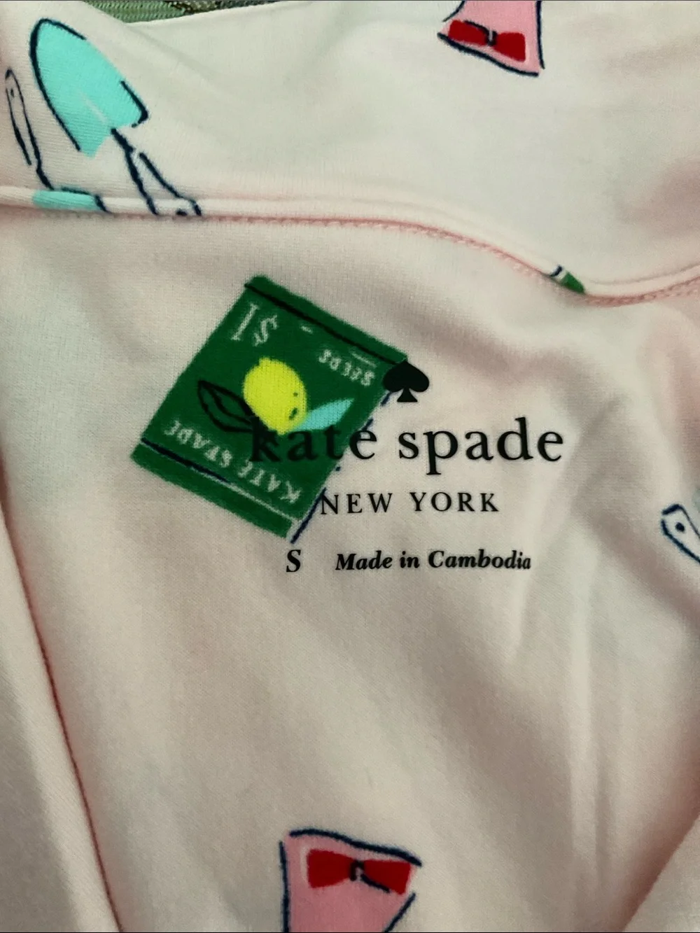 NWT Kate Spade Garden Print Short Sleeve Cropped Pajama Set Size S Pink
